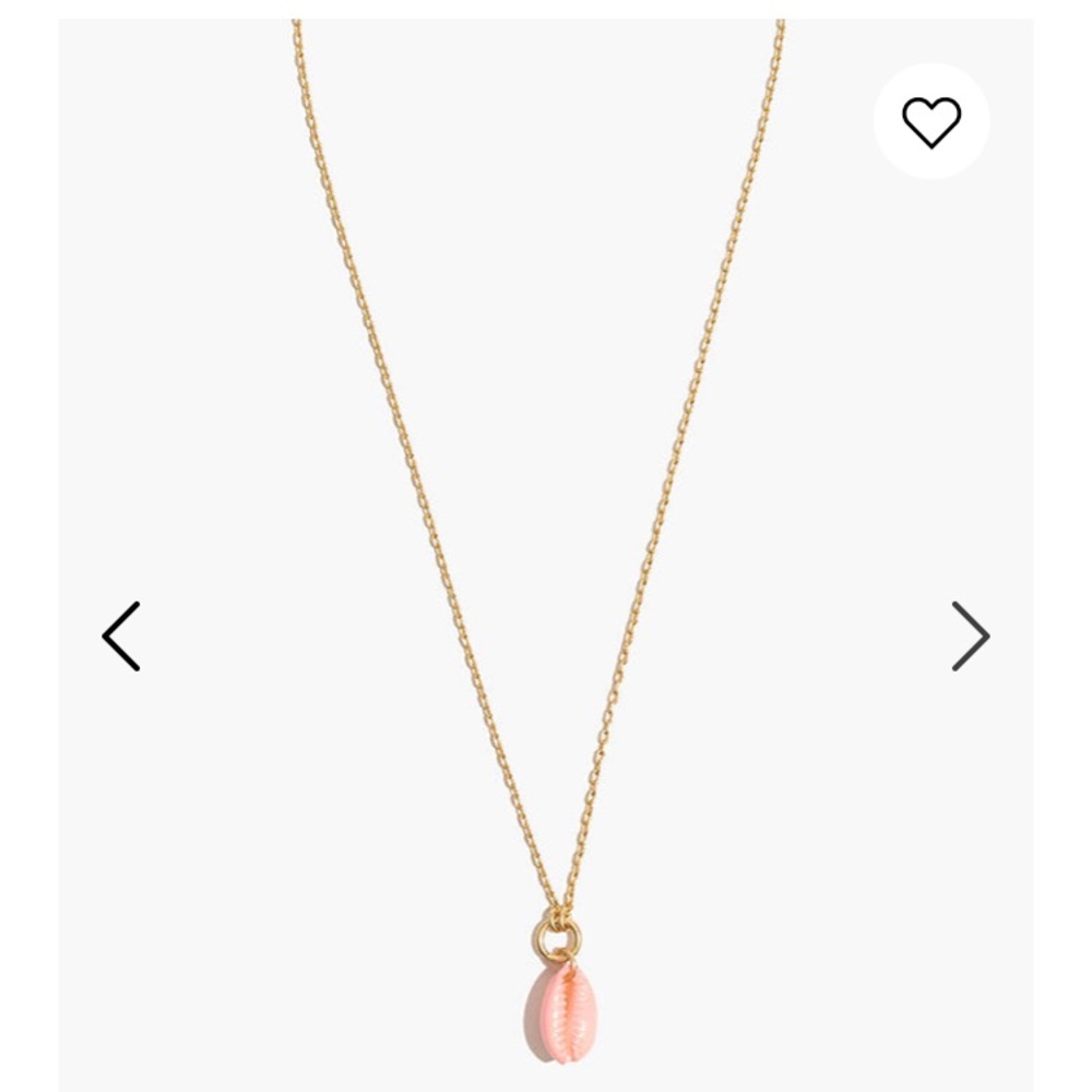 Painted cowrie shell pendant necklace